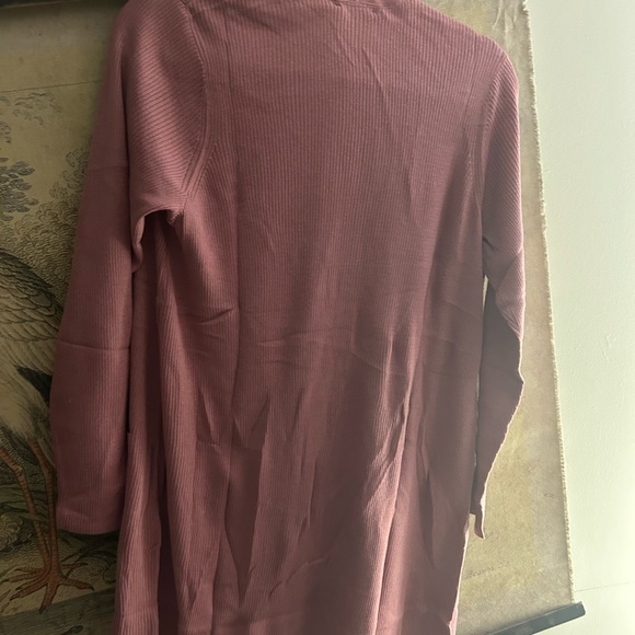 New J Jill Open Long Cardigan Dusty Rose SZ Medium Petite also fits Medium - Picture 4 of 5